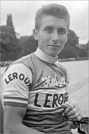 Trätavla  Jacques Anquetil, Cyclist, Longchamp, Paris, September 3, 1960