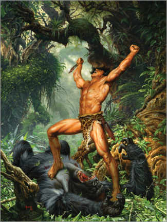 Aluminiumtavla  Tarzan of the Apes - Joe Jusko