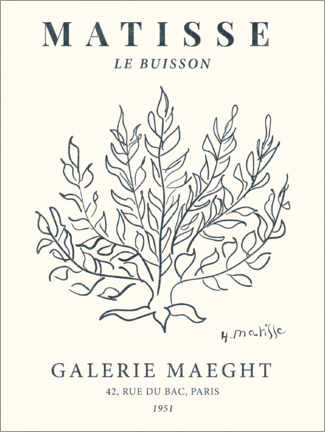 Självhäftande poster  Matisse, le Buisson - TAlex