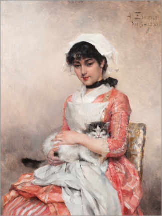 Poster Girl with a Cat