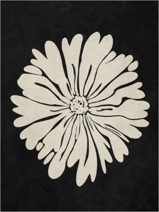 Trätavla  Abstract beige flower - Olga Telnova