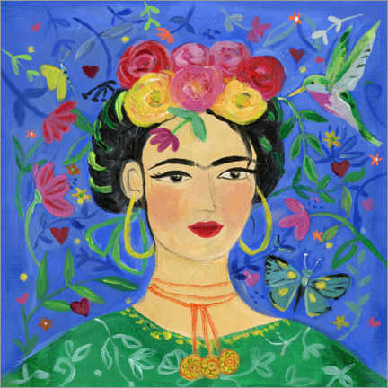 Canvastavla  Frida Kahlo Färgglada - Farida Zaman