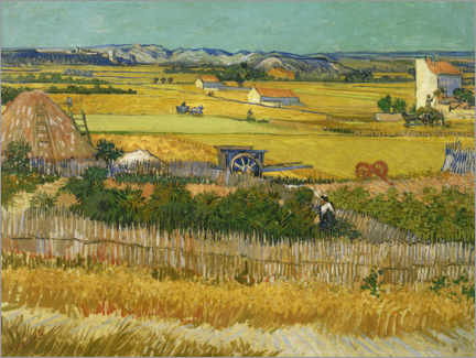 Trätavla  The Harvest, 1888 - Vincent van Gogh