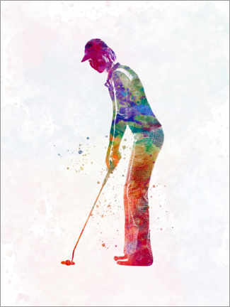Poster  Golf player - nobelart