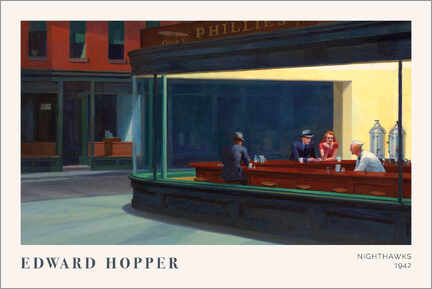 Canvastavla  Nattugglor, 1942 - Edward Hopper
