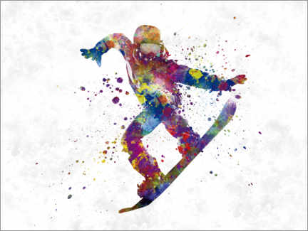 Akrylglastavla  Snowboarder V - nobelart