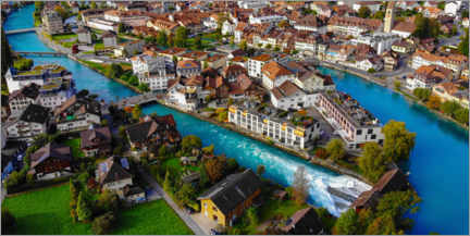Akrylglastavla  City of Interlaken in Switzerland - CM8k