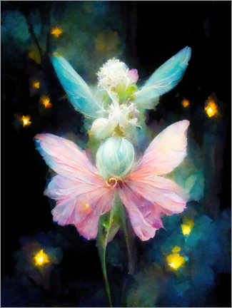 Canvastavla  Magic butterfly flower - Dolphins DreamDesign