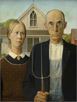 Poster  American Gothic - Grant Wood