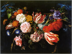 Poster Garland of flowers and fruits