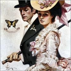 Poster  Par på viktorianskt sätt - Joseph Christian Leyendecker