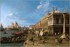Canvastavla  Bryggan med biblioteket - Antonio Canaletto