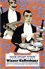 Självhäftande poster  Viennese coffee - Max Schwarzer