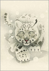 Självhäftande poster  Snow leopard - Dieter Braun