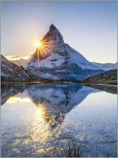 Galleritryck  Riffelsee and Matterhorn in the Swiss Alps - Jan Christopher Becke