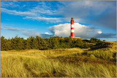 Självhäftande poster  Lighthouse on the North Sea island Amrum - Rico Ködder