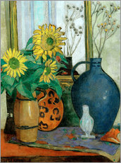 Galleritryck  Sunflowers with Matisse shell - Oskar Moll