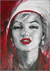 Självhäftande poster  Marilyn - Portrait - Carmen Tyrrell
