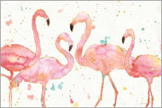 Självhäftande poster  Flamingofeber I - Anne Tavoletti