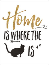 Galleritryck  Home is where the cat is - Veronique Charron