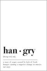Poster Definition av hangry (engelska)