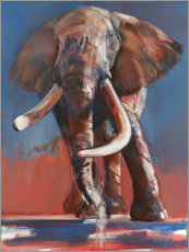 Poster En elefant vid vattenhålet