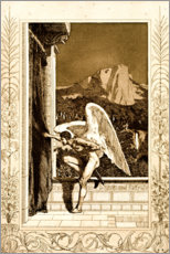 Aluminiumtavla  Cupid coming, sheet 12 from Cupid and Psyche - Max Klinger