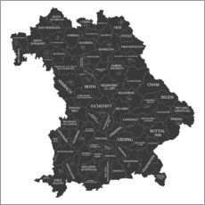 Poster Counties of Bavaria
