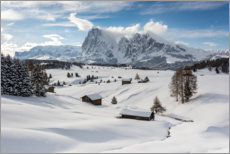 Poster Winter on the Alpe di Siusi