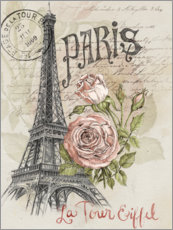 Akrylglastavla  Paris and the Eiffel Tower - Jennifer Parker