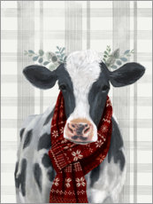 Poster Christmas Cow I
