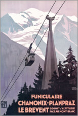 Akrylglastavla  Chamonix-Mont-Blanc (French) - Vintage Travel Collection