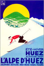 Canvastavla  L'alpe d'huez (French) - Vintage Travel Collection