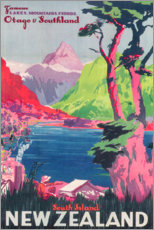 Canvastavla  New Zealand - Vintage Travel Collection