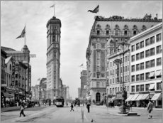 Canvastavla  Historisches New York - Times Square, 1908 - Christian Müringer