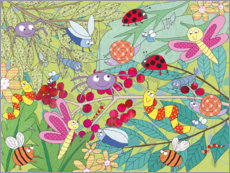 Poster  Colorful insect world - Jannine Rundle