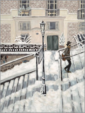 Poster Montmartre snow