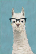 Poster  Lama with glasses II - Victoria Borges