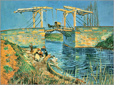 Galleritryck  The bridge of Langlois in Arles with washerwomen - Vincent van Gogh