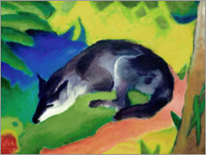 Canvastavla  Blue-black fox - Franz Marc