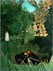 Självhäftande poster  The monkeys - Henri Rousseau