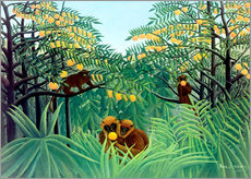 Självhäftande poster  Apor i djungeln - Henri Rousseau