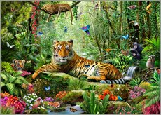 Galleritryck  Tiger i djungeln - Adrian Chesterman