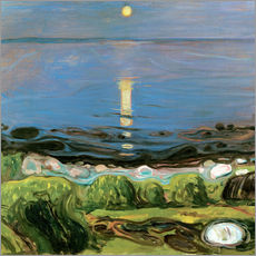 Galleritryck  Sommarnatt på stranden - Edvard Munch