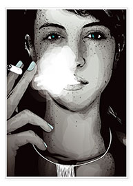 Poster Smoking Girl