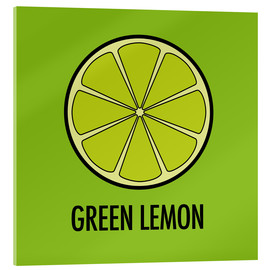 Akrylglastavla  Green Lemon Juice - JASMIN!