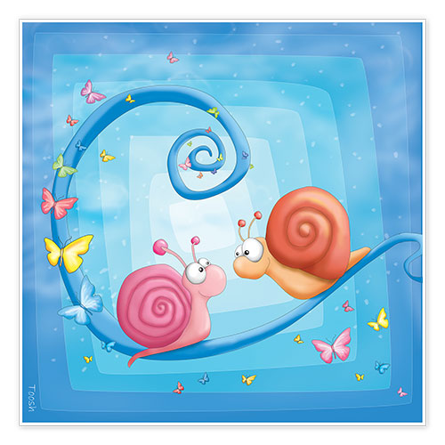 Poster Snails in love