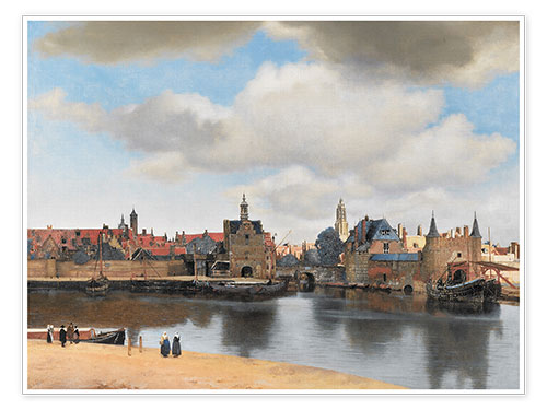 Poster Utsikt över Delft