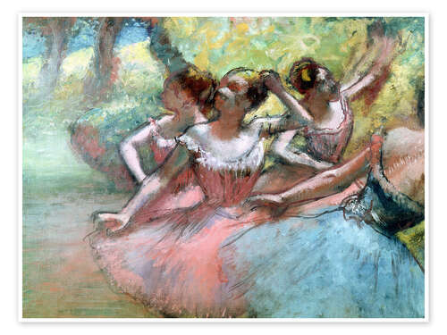 Poster Four ballerinas on the stage