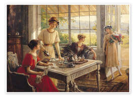 Poster  Women Taking Tea - Albert Lynch